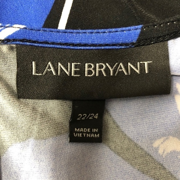 Lane Bryant black blue flower dress, 22/24 - Picture 3 of 7